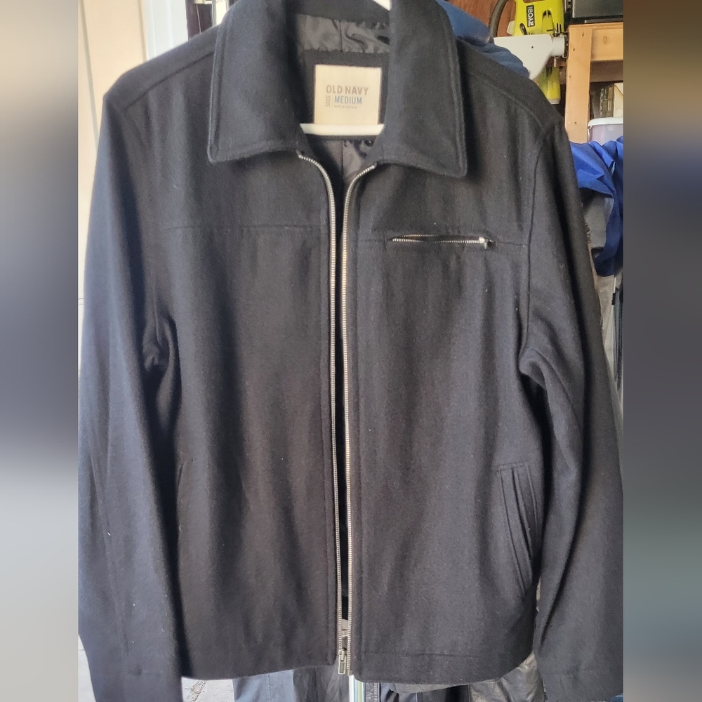 Old Navy Classic Black Zip-Up Jacket Medium